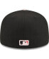 Фото #4 товара Men's Black Chicago Cubs Pastel Undervisor 59FIFTY Fitted Hat