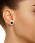 Garnet (2-3/8 ct. t.w.) and Diamond (3/8 ct. t.w.) Halo Stud Earrings in 14K White Gold