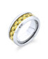 ფოტო #1 პროდუქტის Geometric Pattern Carbon Fiber Inlay Wide Couples Titanium Wedding Band Rings For Men For Women 8MM