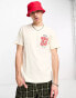 Фото #1 товара The Hundreds hell is a city t-shirt in off white with chest and back print