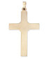 ფოტო #2 პროდუქტის Ridged Cross Pendant in 14k Gold