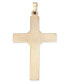 Ridged Cross Pendant in 14k Gold