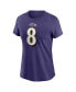 Фото #3 товара Women's Lamar Jackson Purple Baltimore Ravens Player Name and Number T-shirt