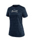 Women's Navy Atlanta Braves Authentic Collection Velocity Performance T-shirt