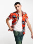 Фото #1 товара Superdry vintage Hawaiian short sleeve shirt in orange