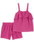 Фото #4 товара Kid 2-Piece Crinkle Jersey Outfit Set 6-6X