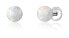 Steel earrings 2 in 1 from genuine opal JL0810
