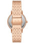 ფოტო #3 პროდუქტის Women's Three-Hand Rose Gold-Tone Stainless Steel Bracelet Watch, 36mm and Rose Gold-Tone Stainless Steel Necklace Set