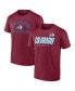 Фото #1 товара Men's Burgundy Colorado Avalanche Wordmark Two-Pack T-shirt Set