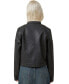 ფოტო #2 პროდუქტის Women's Faux Leather Moto Jacket