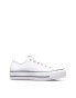 Фото #4 товара Converse Chuck Taylor All Star leather Lift Ox trainers in white