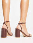 Фото #4 товара RAID Wide Fit Molika mid heel sandals in dark brown