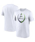 ფოტო #3 პროდუქტის Men's White Seattle Seahawks Icon Legend Performance T-shirt