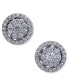 ფოტო #1 პროდუქტის Diamond Cluster Halo Stud Earrings (1/2 ct. t.w.) in 14k White Gold