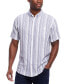 ფოტო #8 პროდუქტის Men's Short Sleeve Cotton Shirt with Ticking Stripe