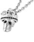 ფოტო #2 პროდუქტის Stainless Steel 3D Crowned $kull Cable Chain 29-1/2" Pendant Necklace