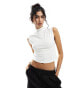 Фото #1 товара New Look ruched side tank top in off white