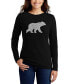 ფოტო #1 პროდუქტის Women's Long Sleeve Word Art Mama Bear T-shirt