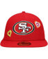 ფოტო #4 პროდუქტის Men's Scarlet San Francisco 49ers Chain Stitch Heart 59FIFTY Fitted Hat