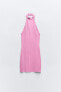 Фото #3 товара Платье в рубчик с горловиной халтер ZARA