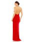 ფოტო #2 პროდუქტის Women's Ieena Rhinestone Accents Detail High Slit Halter Gown