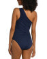 La Blanca Island Goddess Shirred One Shoulder One-Piece Women's 16