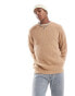 Фото #1 товара Brave Soul chunky fisherman knit jumper in beige