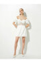 Фото #1 товара Вечернее платье Koton Bridal Mini с деталями корсета и открытыми плечами.