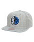 Фото #1 товара Men's Heather Gray Dallas Mavericks Hardwood Classics 2.0 Snapback Hat