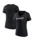 Фото #2 товара Women's Black Colorado Rockies One and Only V-Neck T-shirt