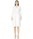 Zac Posen Cotton Poplin Dress (White/Lilac) Women's Dress