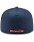 ფოტო #2 პროდუქტის Men's Navy Denver Broncos Omaha 59FIFTY Fitted Hat