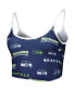 Women's College Navy Seattle Seahawks Breakthrough Allover Knit Lounge Bralette