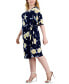 Фото #3 товара Платье с завязкой сбоку Anne Klein Plus Size Flutter-Sleeve