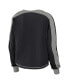 Фото #3 товара Women's Black, Silver Las Vegas Raiders Color Block Modest Crop Long Sleeve T-shirt
