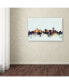 Фото #3 товара Michael Tompsett 'Cincinnati Ohio Skyline Blue' Canvas Art - 22" x 32"