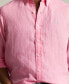 Фото #3 товара Men's Classic Fit Linen Shirt