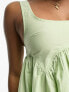 Фото #5 товара ASOS DESIGN Petite square neck mini smock sundress in apple green