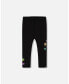 ფოტო #1 პროდუქტის Little Girls Leggings Black Printed Stars - Toddler|Child