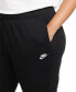 Plus Size Active Sportswear Club Mid-Rise Fleece Jogger Pants