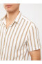 Фото #4 товара Рубашка LC WAIKIKI Regular Fit Коротко Рубашки полосатые для мужчин