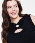 Фото #3 товара Plus Size Textured O-Ring Top, Created for Macy's