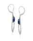 Фото #3 товара Sterling Silver and Genuine Gemstone Pear Shape Lever Back Earrings