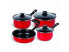 Фото #1 товара Посуда Gibson Home Chef Du Jour 7-Piece Cookware Set, True Red