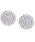 ფოტო #2 პროდუქტის Diamond 1/2 ct. t.w. Round Cluster Stud Earrings in Sterling Silver
