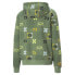 Фото #2 товара Puma Run It Back Printed Basketball Pullover Hoodie Mens Green Casual Outerwear