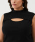 ფოტო #5 პროდუქტის Plus Size Cutout Ribbed Sleeveless Tank Top