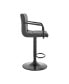 Laurant Adjustable Faux Leather Swivel Bar Stool
