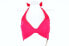 Womens Gottex Azalea Red Front Shirred Bikini Top Swimwear Size 16