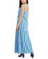 Petite Striped Twist-Front Maxi Dress